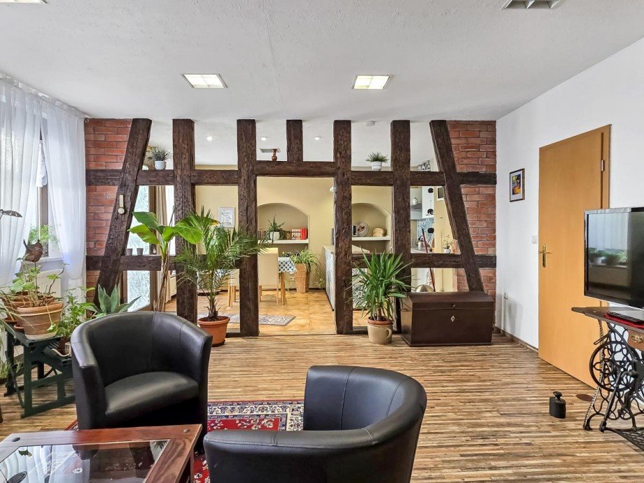 Wohnzimmer FeWo 1 Einfamilienhaus Leutenberg