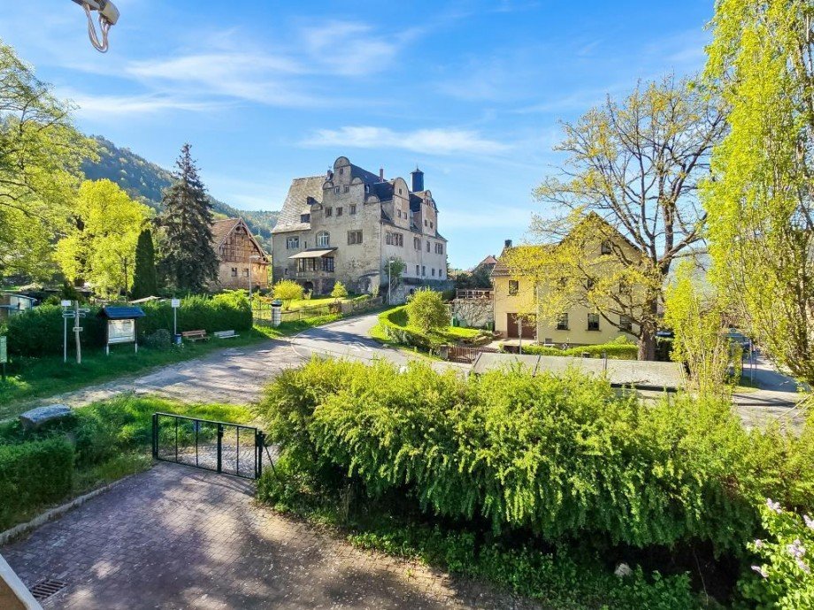 Aussicht zum Schloss Obernitz Einfamilienhaus Saalfeld