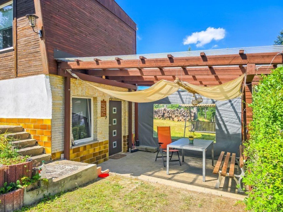 �berdacht Terrasse Ferienhaus Saalburg-Ebersdorf