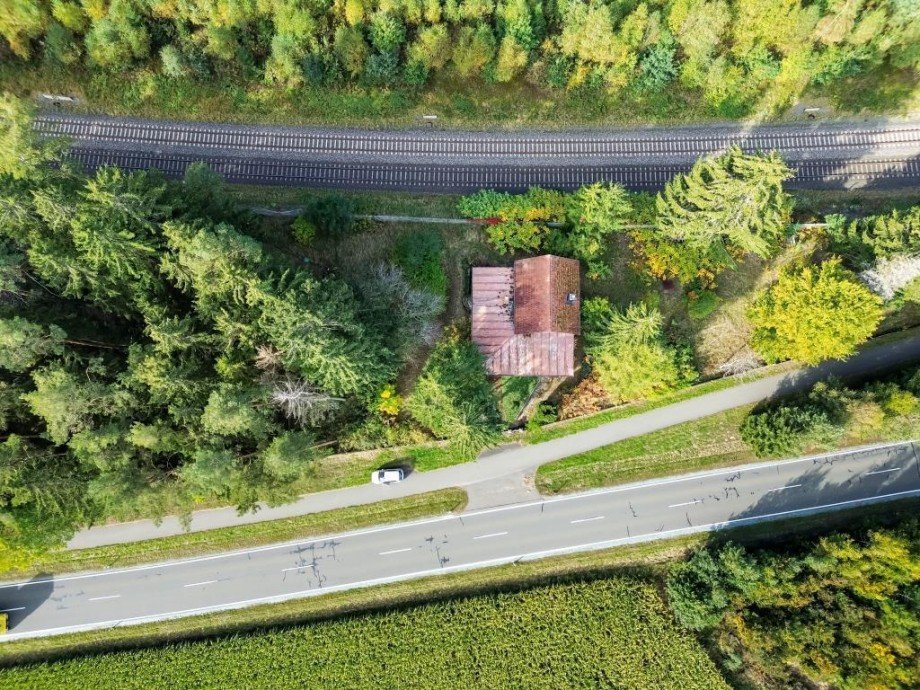 Luftansicht Einfamilienhaus Schwarzenbach a d Saale