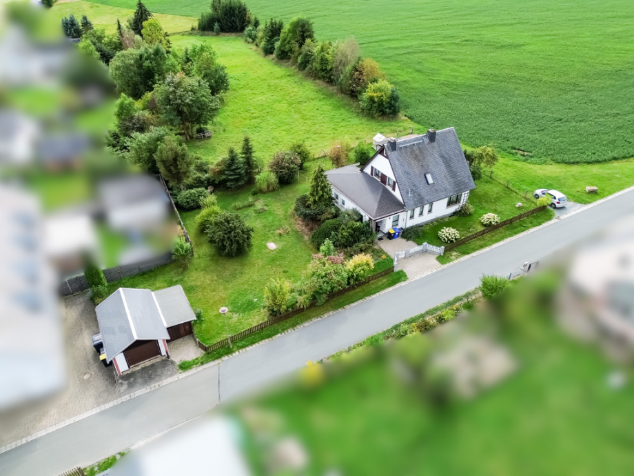 Luftansicht Einfamilienhaus Rosenthal am Rennsteig