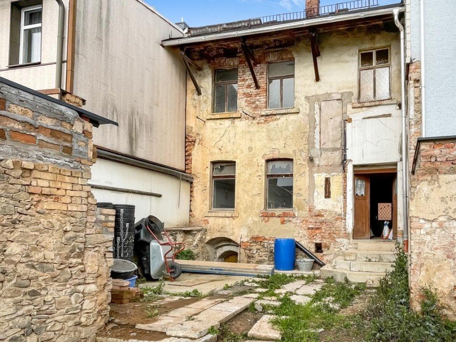 R�ckseite des Hauses Reihenmittelhaus Saalburg-Ebersdorf