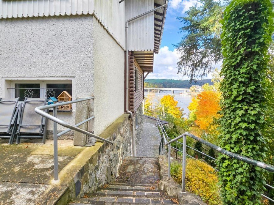 Blick von Terrasse Nr. 2 Einfamilienhaus Saalburg-Ebersdorf