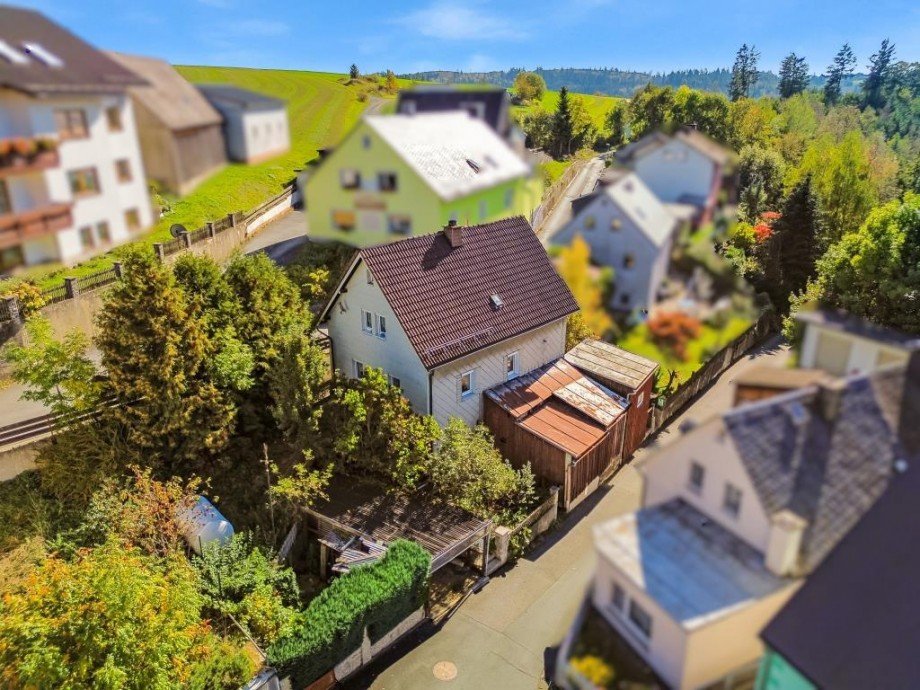 Luftbild Einfamilienhaus Schwarzenbach am Wald