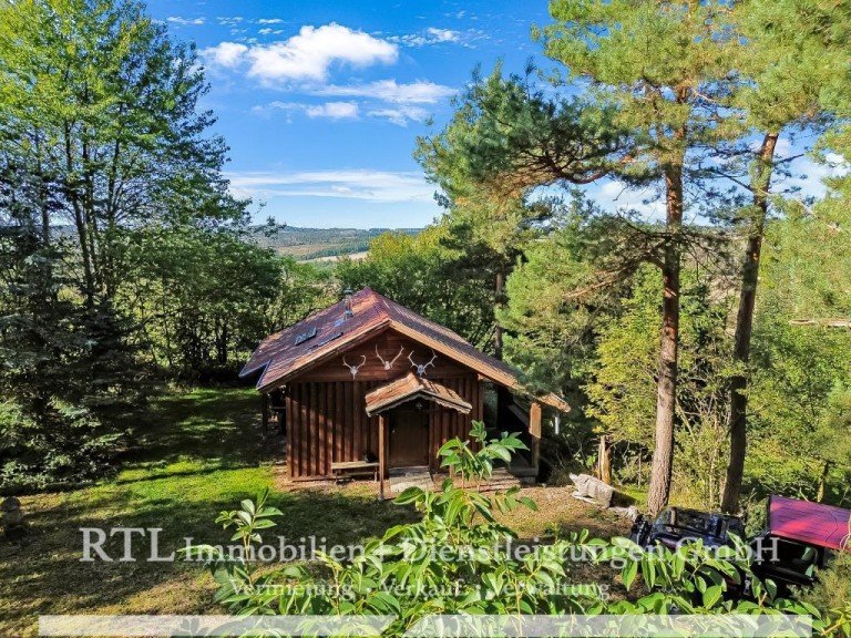 Au�enansicht Remptendorf Ferienhaus Natur pur: Jagdh�tte in Alleinlage auf ca. 3,5 ha Grundst�ck (A1782)
