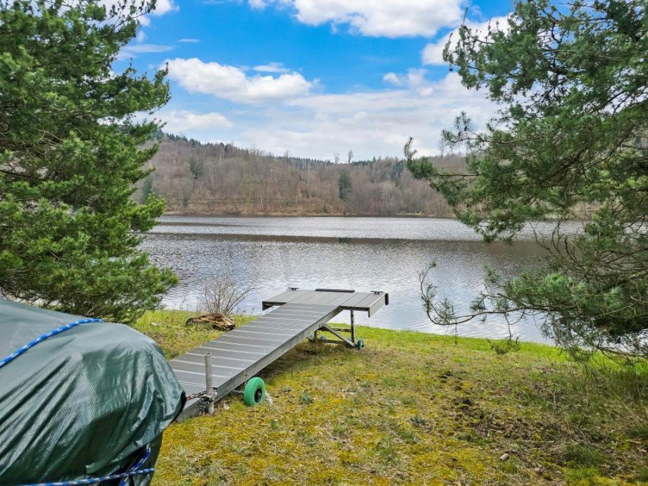 Steg mit Stauseezugang Bungalow Saalburg-Ebersdorf