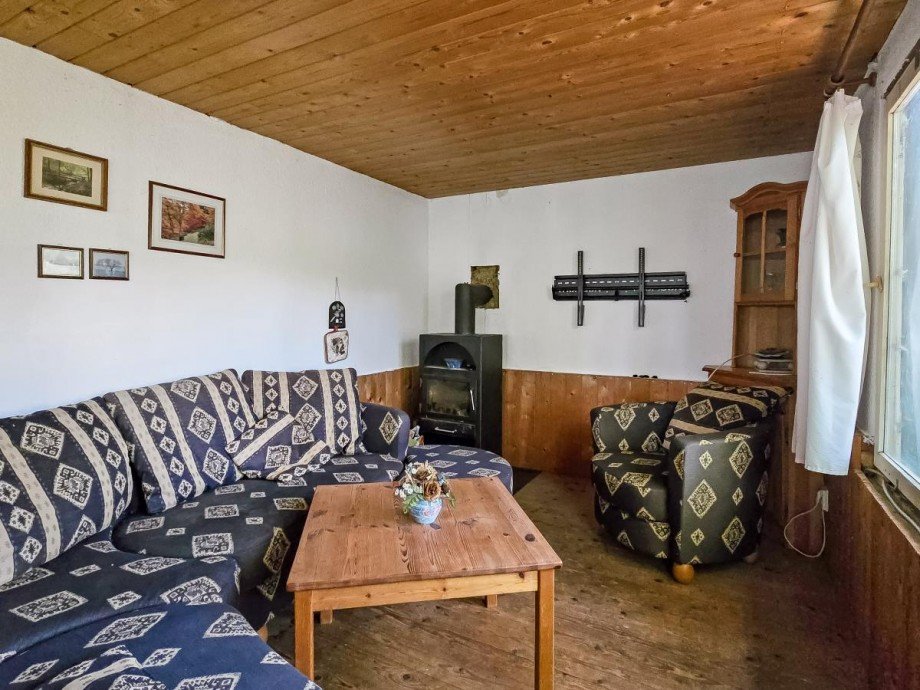 Wohn- bzw. Kaminzimmer Ferienhaus Saalburg-Ebersdorf