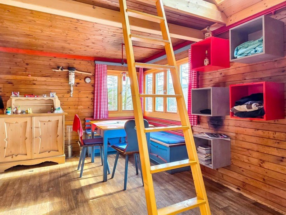 Aufstieg Schlafbereich Ferienhaus Saalburg-Ebersdorf