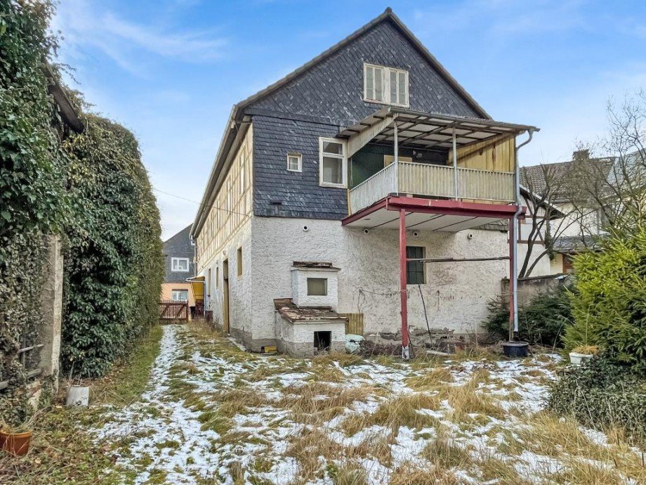 R�ckseite Einfamilienhaus Unterloquitz