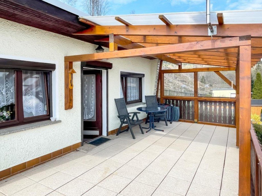 Terrasse Ferienhaus Bad Lobenstein