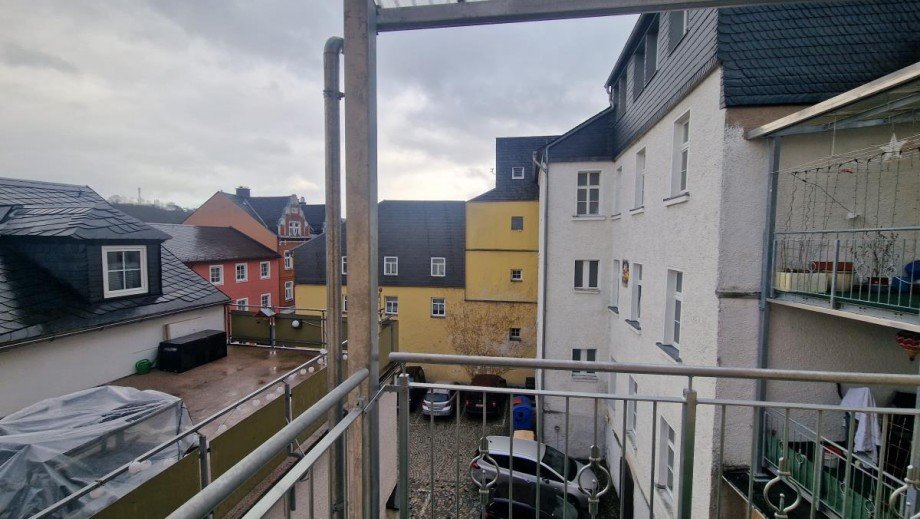 Aussicht vom Balkon Wohnung Bad Lobenstein
