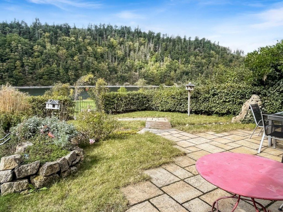 Terrasse und Garten Ferienhaus Altenbeuthen