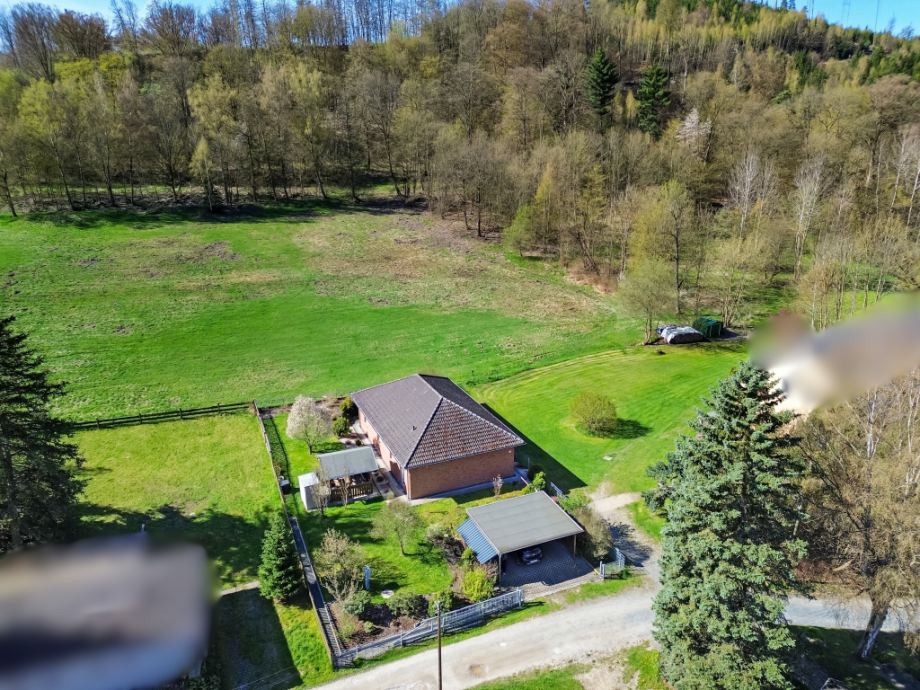 Grundst�ck Luftansicht Einfamilienhaus E�bach