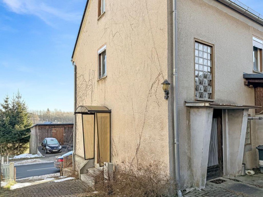 Hauseingangsbereich Doppelhaush�lfte Rosenthal am Rennsteig