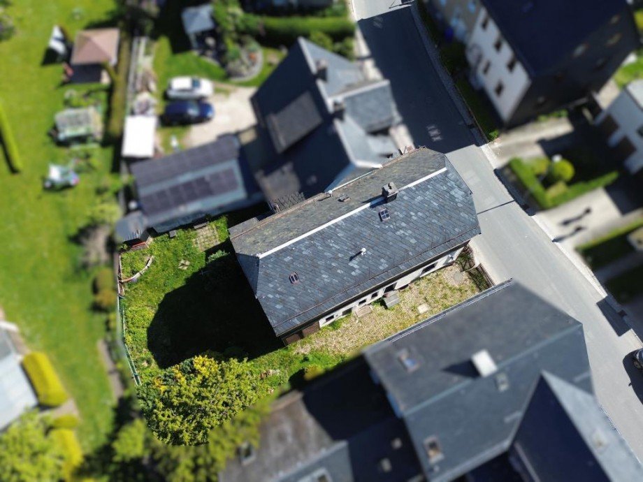 Luftaufnahme Hausgrundst�ck Einfamilienhaus Wurzbach